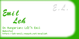 emil leh business card